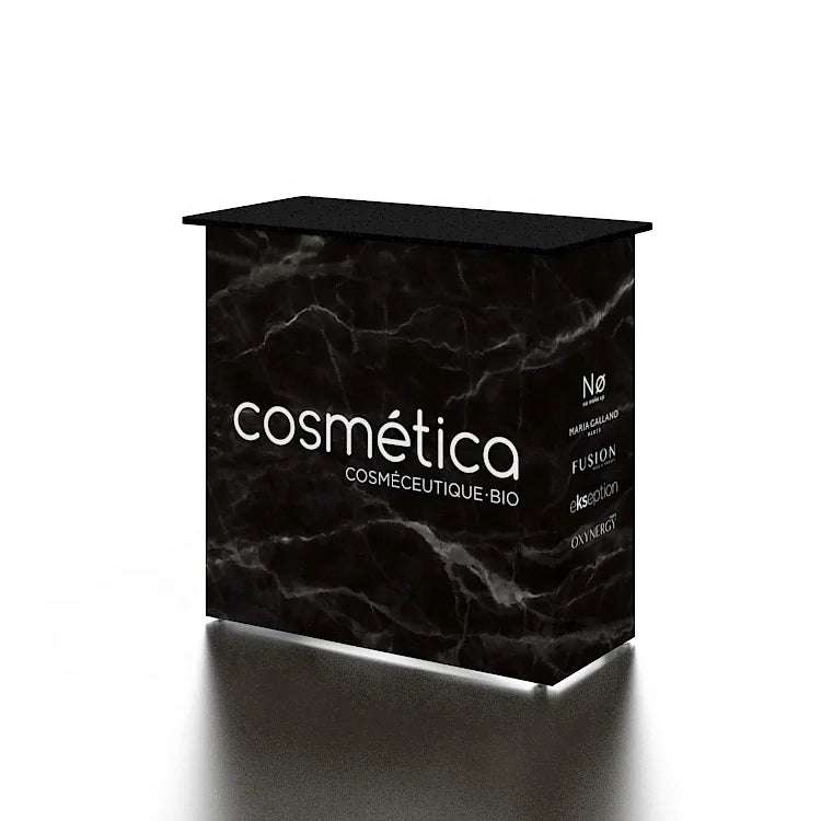 Promotion Table Stand Advertising Events Store Portable Aluminum Fabric Pop up Display Counter