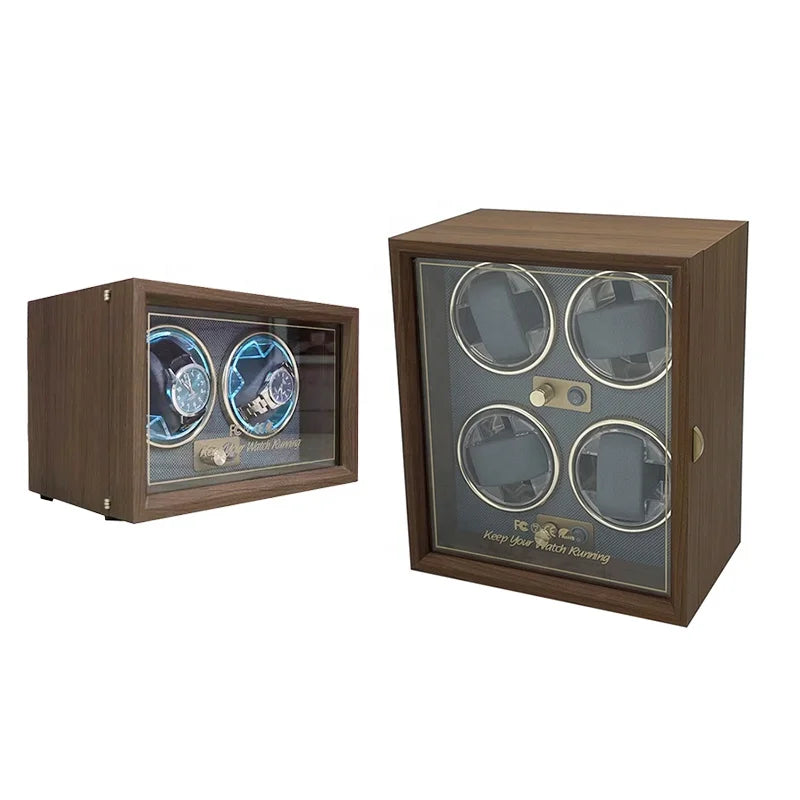 Wooden Automatic Watch Winder Rotating Display Box for Automatic Watches Sleek Case Holder with Convenient Storage