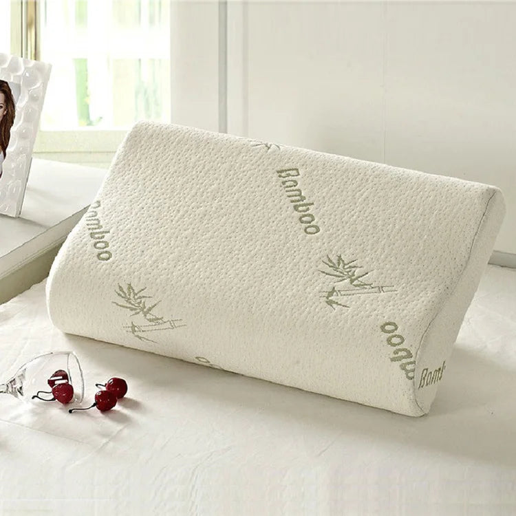 OEM Memory Foam Contour Pillow Hot Sale Bamboo Ce Adults Neck Rectangle Bamboo Fiber Customized Color