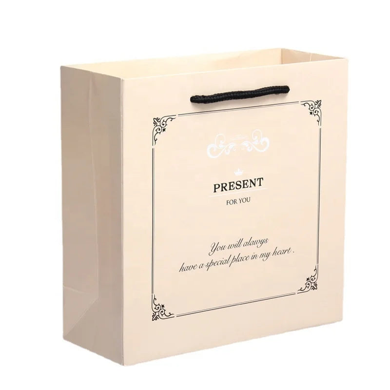 Fashion Gift Paper Bag Handbag Korean Version Simple Wind Spot Wholesale Enterprise Personal Printing