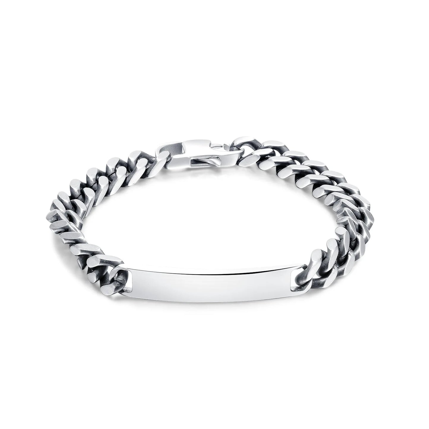 High Quality Stainless Steel Cuban Chain Bracelet Hot Sell Classic Blank Customized Engraved Bracelet for Men Fashion Bracele