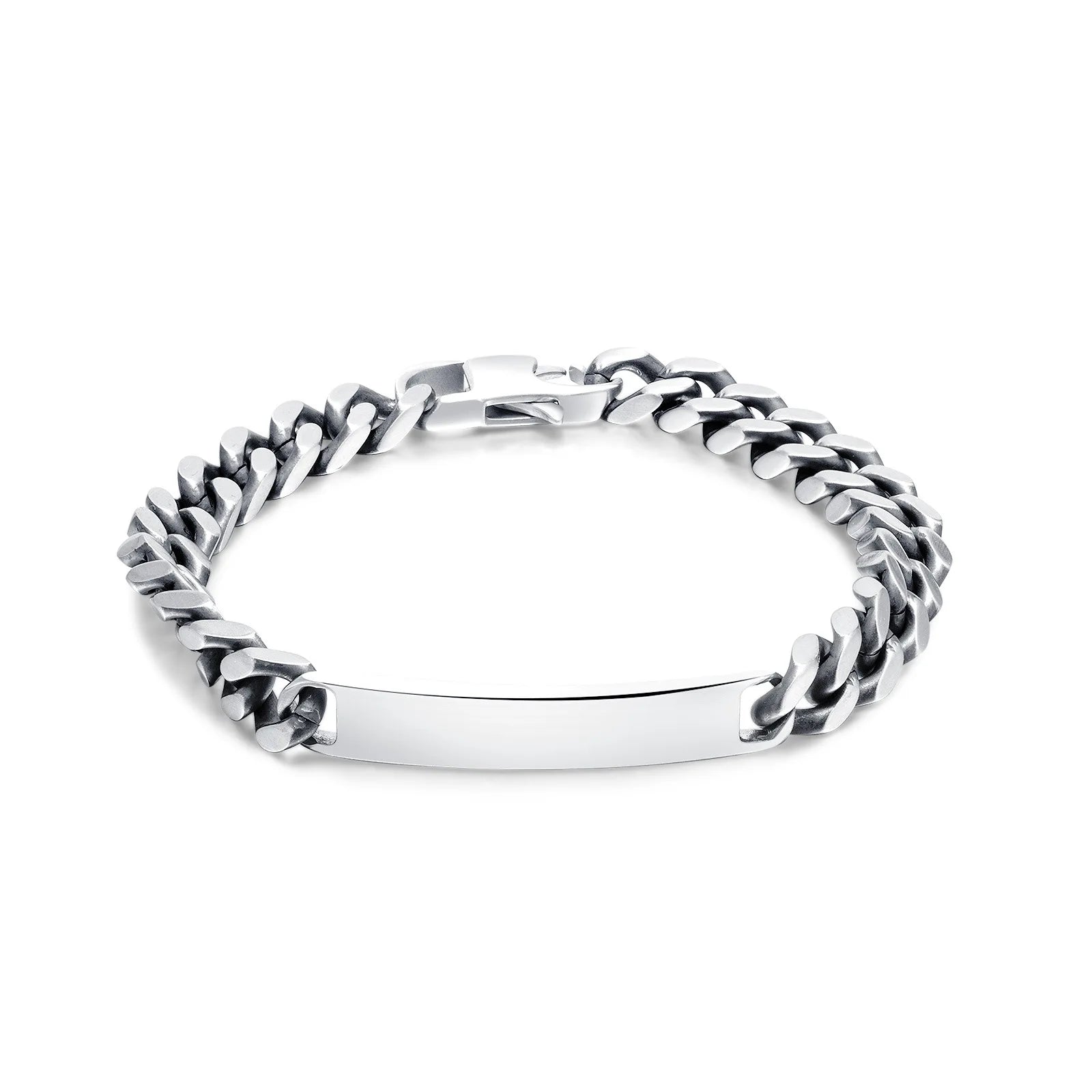 High Quality Stainless Steel Cuban Chain Bracelet Hot Sell Classic Blank Customized Engraved Bracelet for Men Fashion Bracele