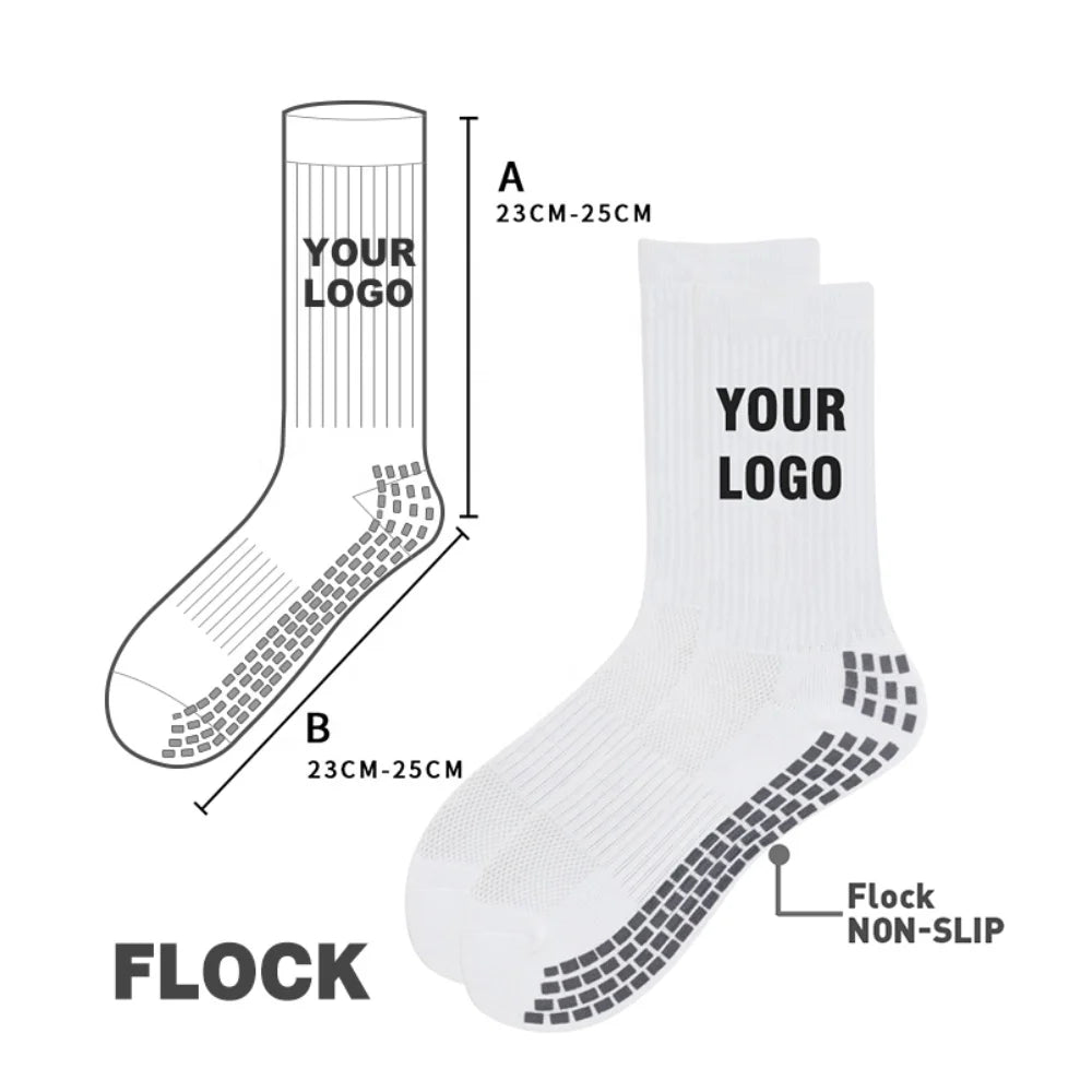 Hot Selling High Quality Professional Men Sport Soccer Socks Non-slip Wear-resistant Long Tube Grip Anti Slip Football Socks