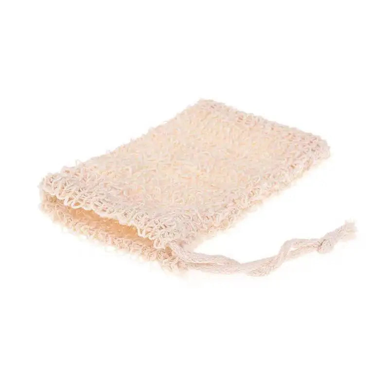 Eco-Friendly Reusable Sisal Soap Saver Bag Handmade Organic Jute Crochet Soap Sack Pouch Skin Exfoliating Organic Jute Soap S