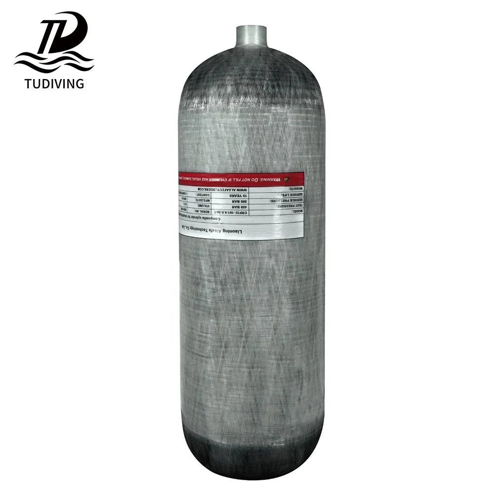 TUDIVING Competitive Price Long-Term Use High Pressure 9L 300bar 4500psi 30mpa PCP Paintball Scuba Diving Carbon Fiber Air Ta