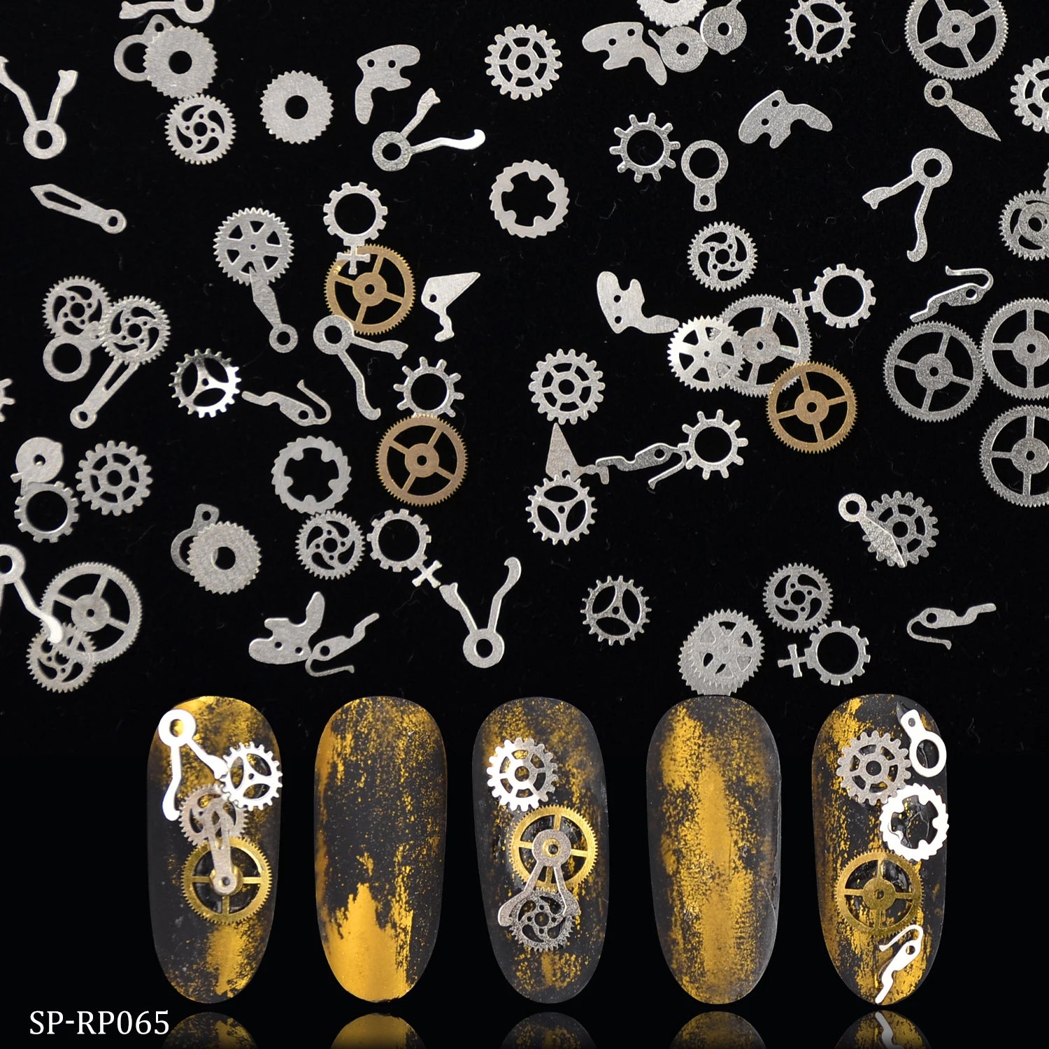 New 3D Metal Nail Charms Designer Retro Wheel Steampunk Decoration ultra Thin Wheel Gear Jewelry Accessories Nail Art