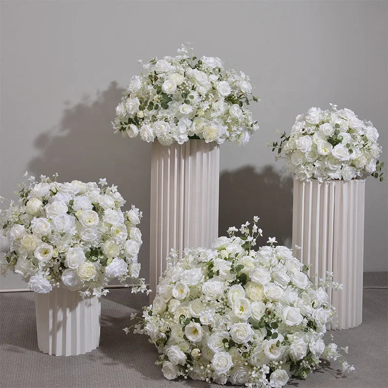 JCF140 Hot Sale White Artificial Flower  Decoration Decor Wedding Party Table Centerpiece Flower Ball