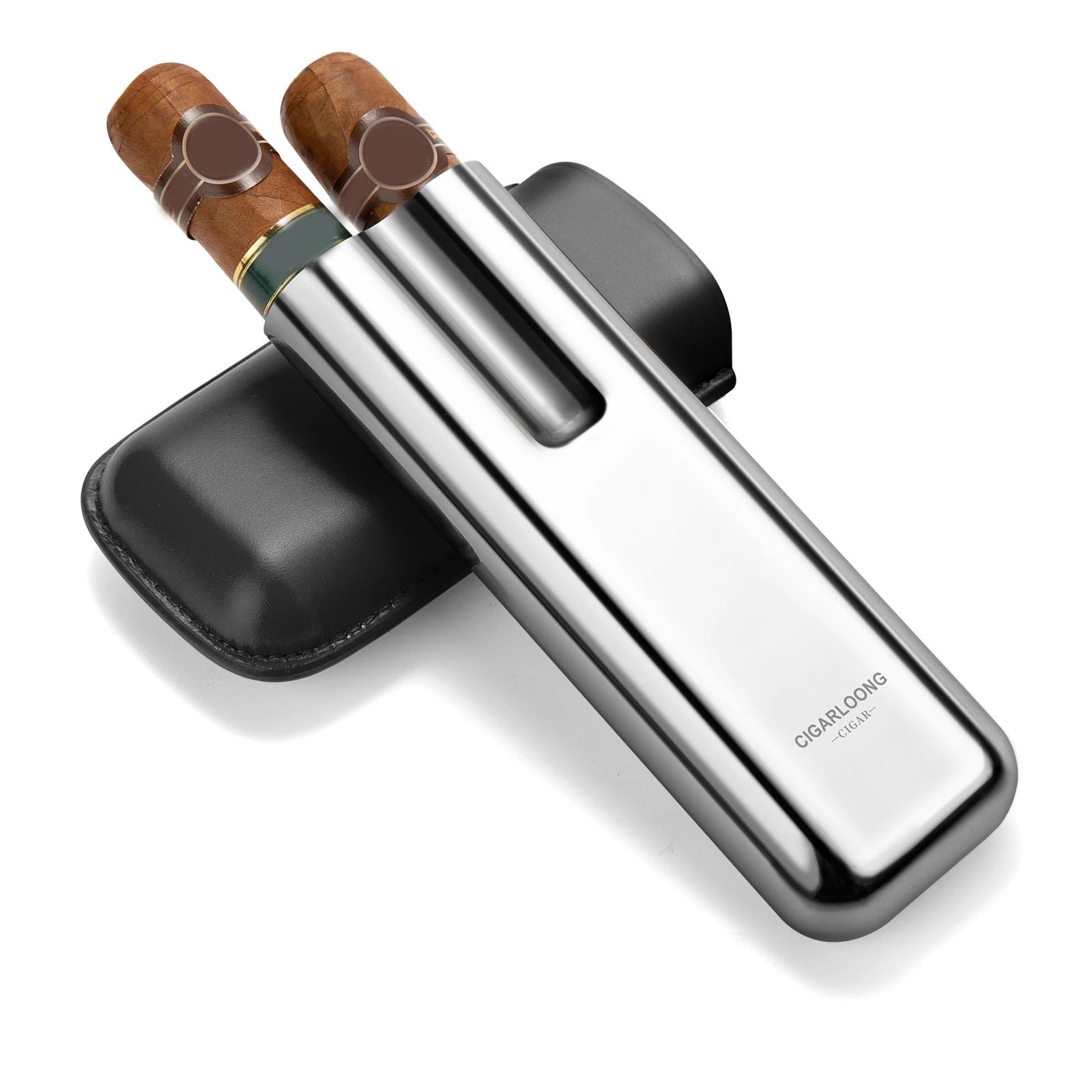 CIGARLOONG Cigar Portable case Protective  Cigar Case Moisturizing Cuban Cigar Pack 2 Cigarette Cases