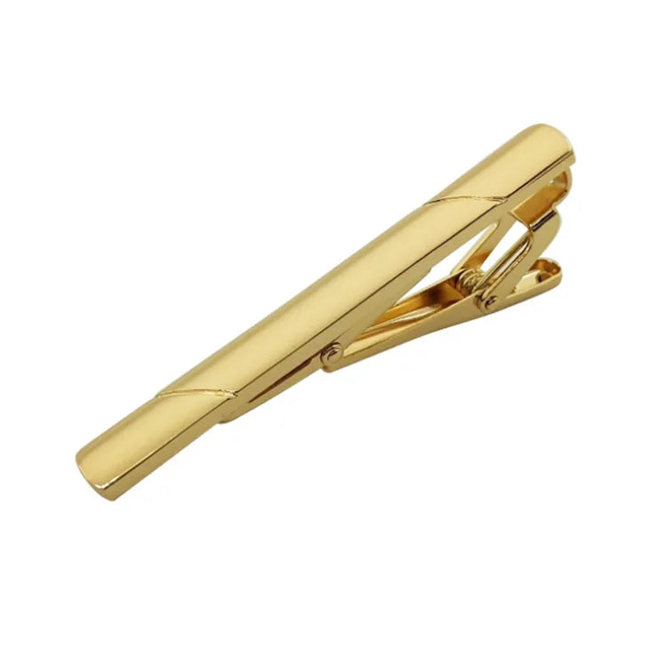 Wholesale Custom Logo Engraved Cuff Links Tie Bar Unique Blank Gold Men Metal Custom Cufflinks and Tie Clip
