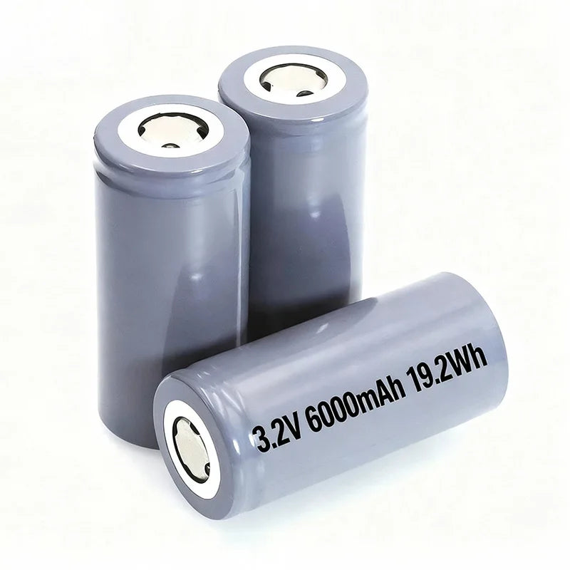 Cylindrical Type 3.2v 6000mah LiFePo4 Cell 32*70mm Over 2000 Cycles