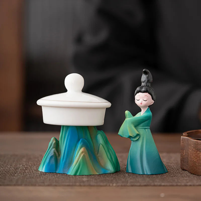 Thousand-li Landscape Color Changing Tea Pet Decoration Tea Table Cover Tea Ceremony Utensils Pen Holder Calligraphy Material