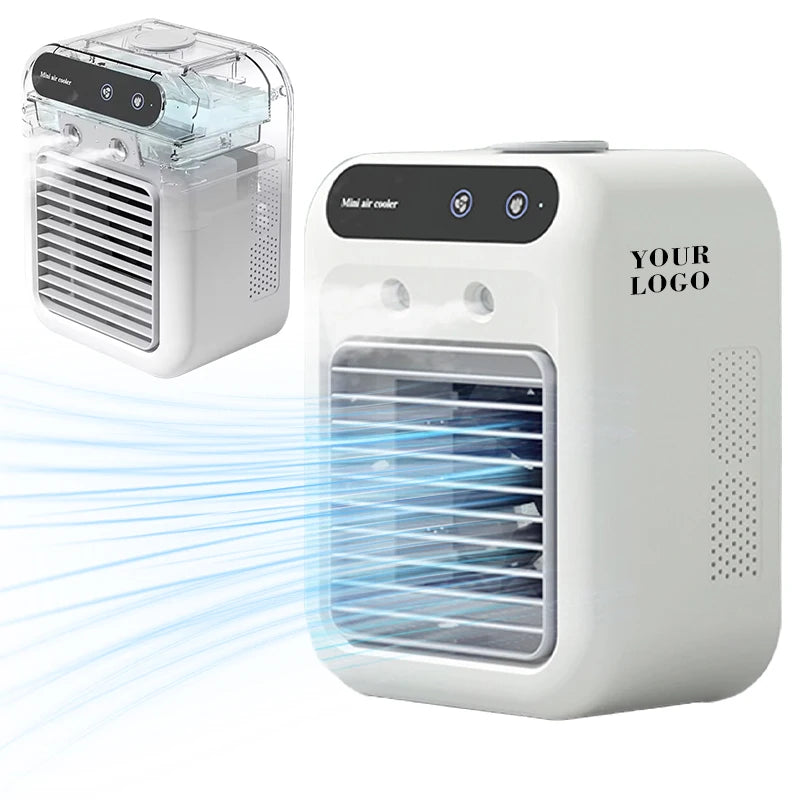 High Capacity Battery Ultralight Decibels Quiet Mini Personal Air Conditioner Fan Portable Air Conditioners With Two Speed Mo