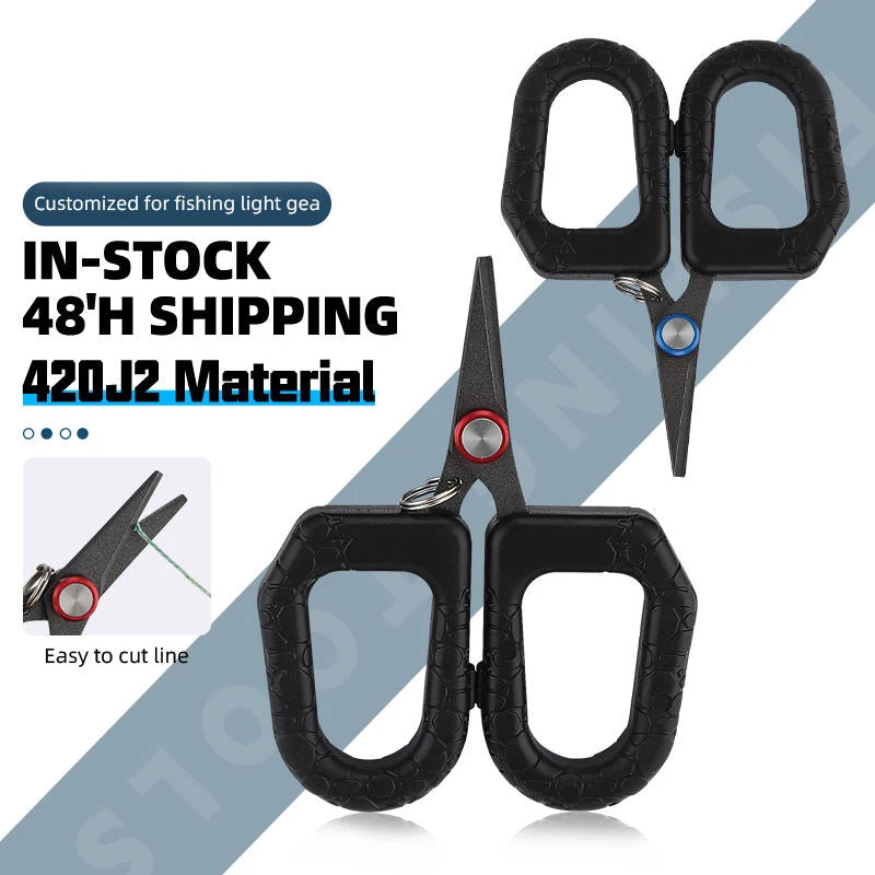 New Design Standing Fishing Scissors Multi-Functional Fishing Shears 3.4inch Fishing Scissors for Braided Line Cutters