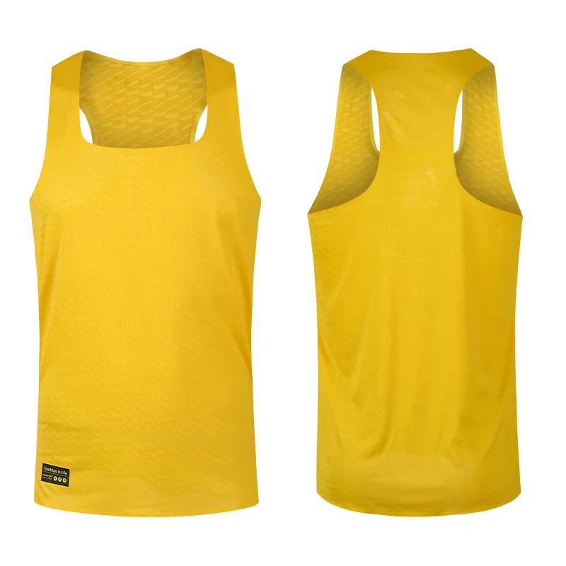 Seamless Custom logo Running Singlet Vest Sport Marathon Race Run tank Top for Men Women