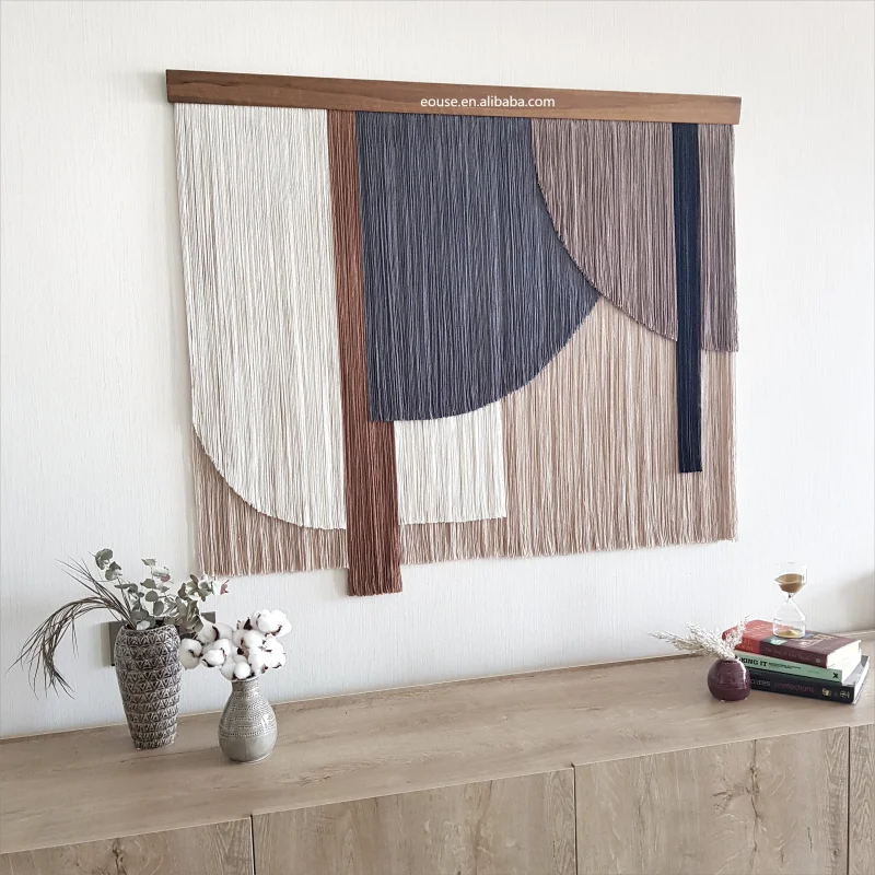 Nordic Eco-friendly DIY Tapestry High Tie Dye Macrame Wall Hanging Quality Woven Throw  Cotton Wall Hanging Art Tapestry