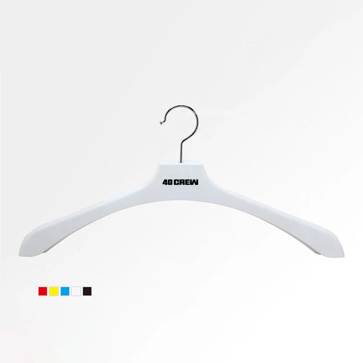 Luxury Custom Logo Heavy Duty Eco-Friendly Plastic Hangers for Clothing Store Wardrobe Dresses Black Clothes Pants-Modern Des