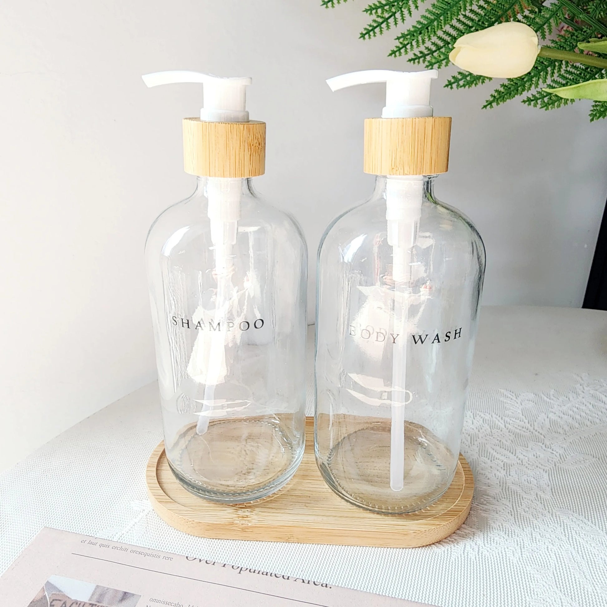 Eco-Friendly Luxury Crystal Clear Glass Pot Dispenser 500ml Classic Style Multifunction Design Kitchen Bathroom Dish Soap Car