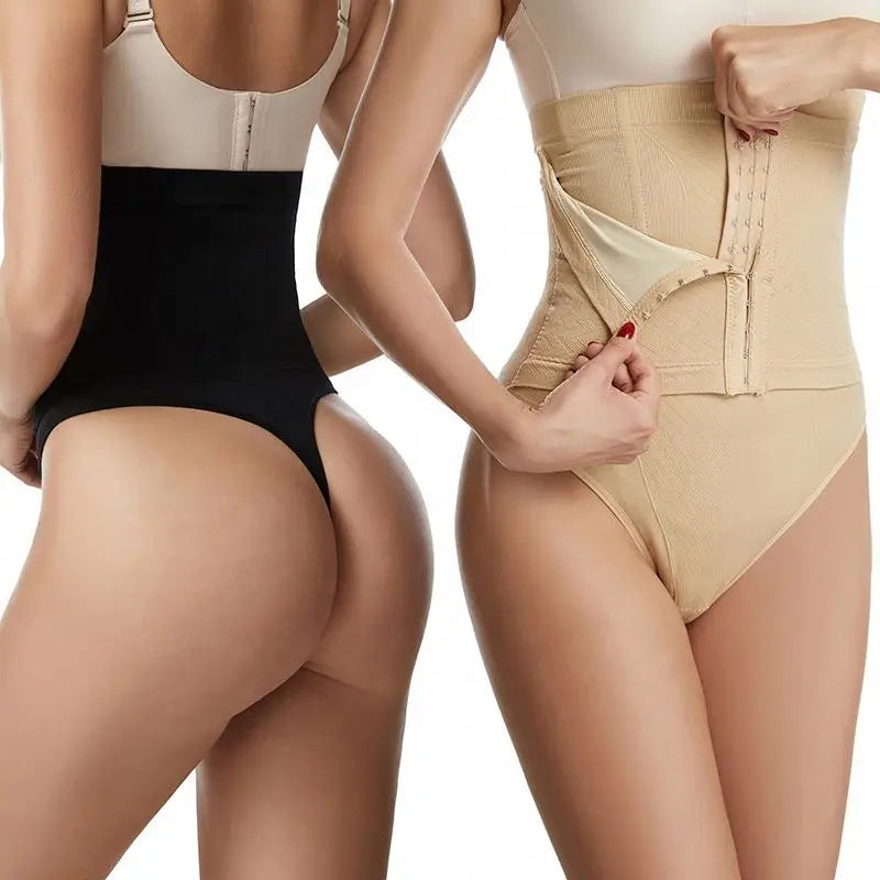 Custom Women High Waist Seamless Underwear Control Tummy Thong Shapewear Butt Lifter Panties