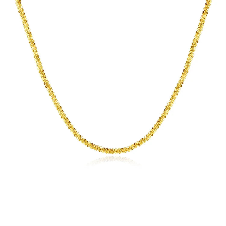 Minimalist No logo Pendant Simple Necklace Waterproof Platinum 18k Gold Plated Necklace 925 Sterling Silver Chain Necklace Je