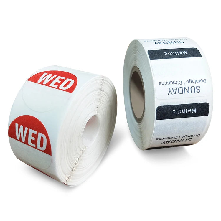 Blank White 1 X 2 Inch Dissolvable Labels for Food Rotation Prep Roll of 500 (1 Rolls)