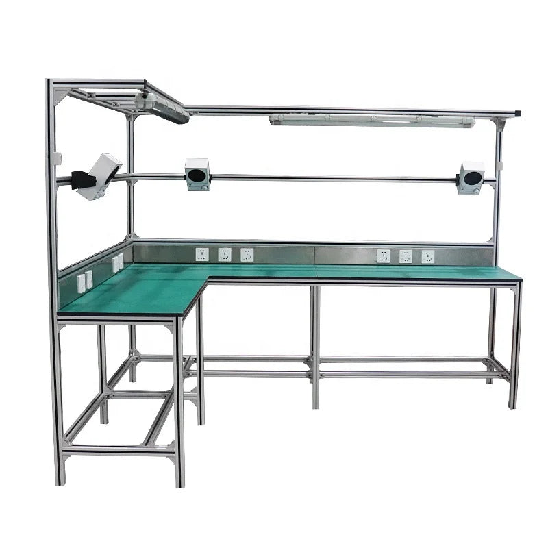 Factory OEM Flexible Aluminum Profile Movable Table Industrial Workbench for Assembly Line