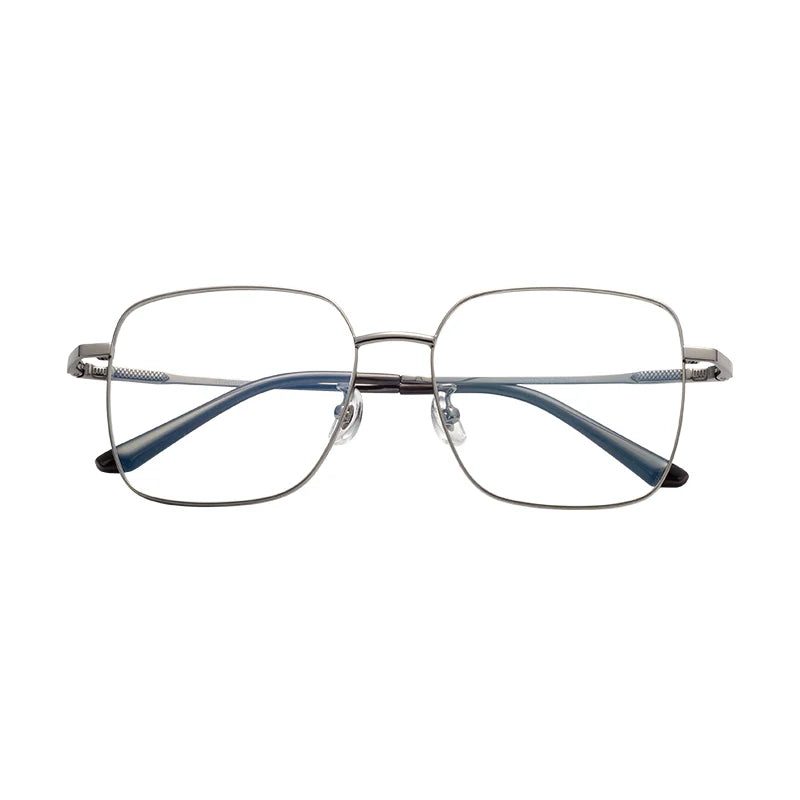 China Unisex Square Oversized Titanium Frame Diamond Face Shape Reading Optical Glasses