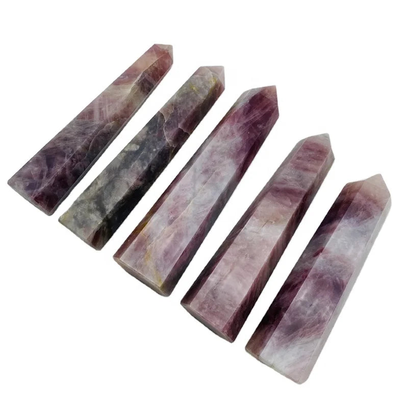 Hot Sale Natural Crystals Quartz Towers Pink Amethyst Wand Purple Pink Crystal Points for Decoration