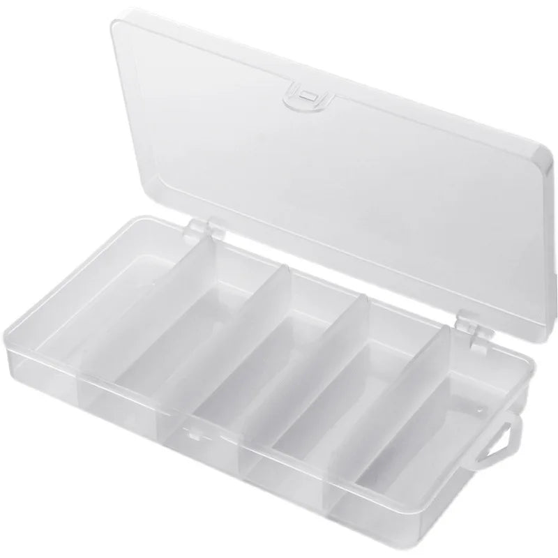 5 Grids Stackable Table Organizer Solid Plastic Desktop Storage Box Container