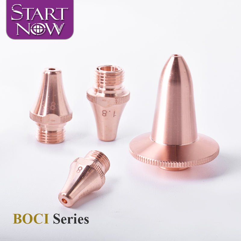 Startnow Boci Beveled Laser Nozzle M11*H34 Red Copper Pipe Cutting Machine Accessories for Fiber Cutting Head for Free Shippi