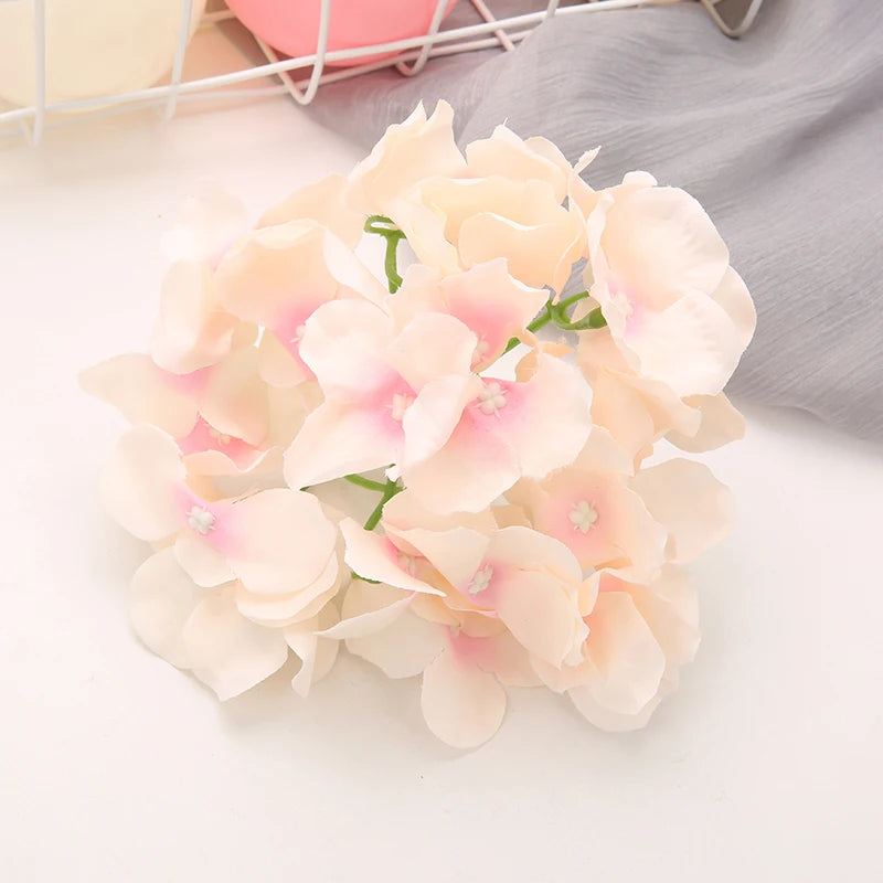 Duofu Home Wedding Decoration Flowers Wedding Arrangement Artificial Hydrangea Head Wholesale Artificial Flowers
