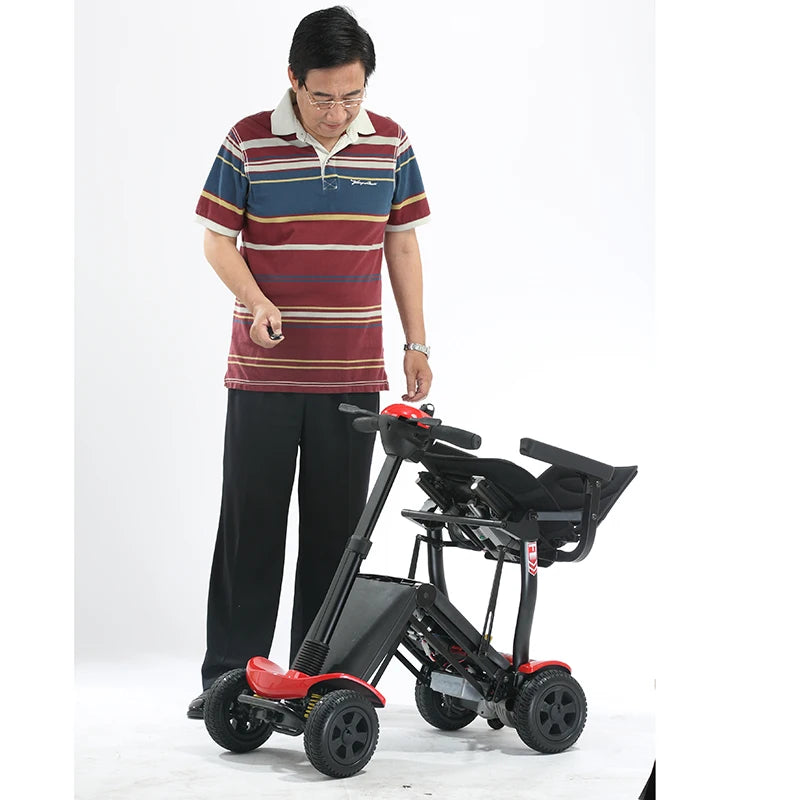 Excellent Portable and Foldable Scooter for the Elderly Electric Scooter for the Elderly Has Higher Four-wheel Safety
