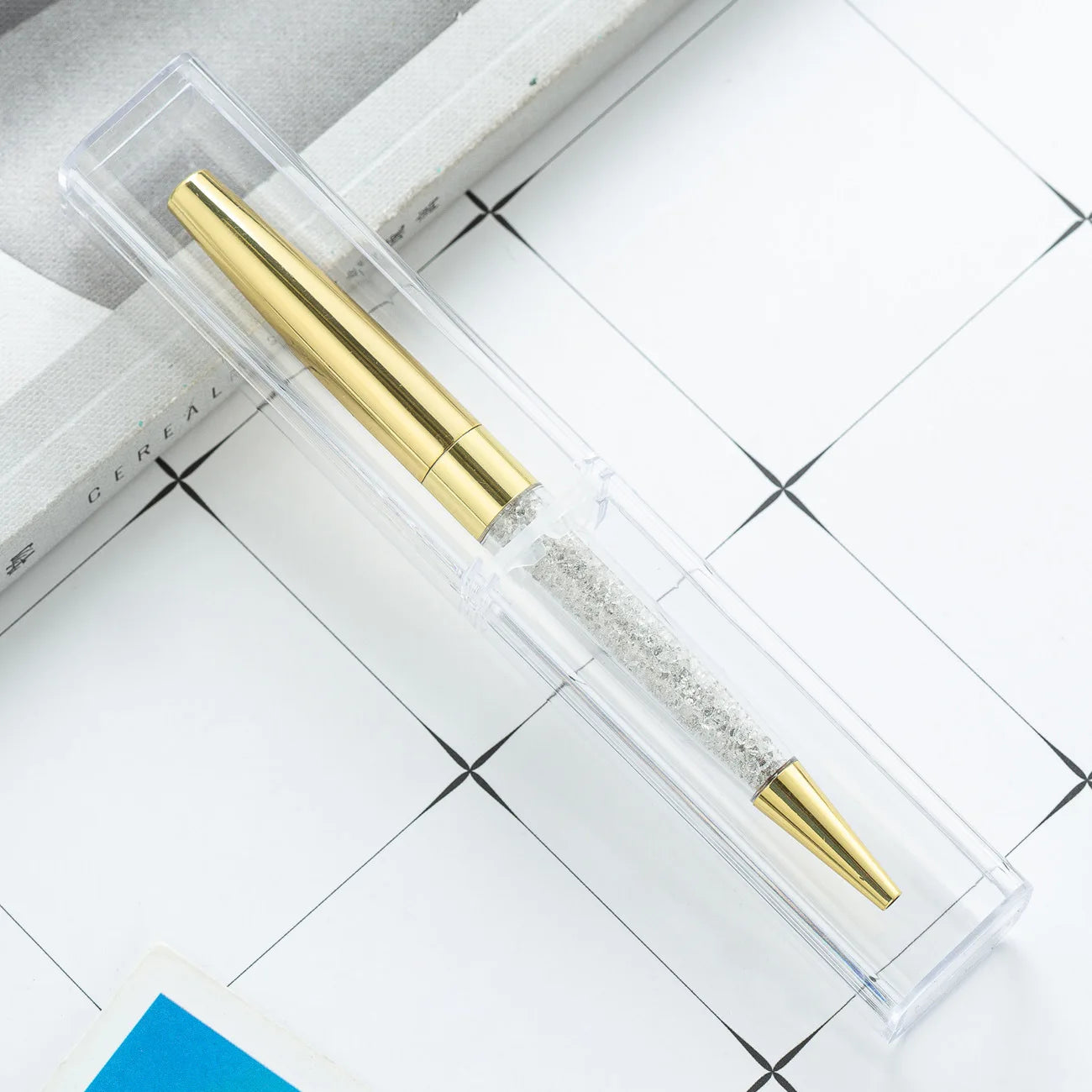 RTS 1pc Plastic Pen Box Case Holder Gift Plastic Transparent Case Packaging Stationery School Office Pen Holder Gift