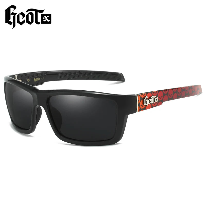 GCOTX 2026 Blue Sport Sunglasses for Men High Quality UV400 Polarized Hip Hop Style for Motorcycle Riding Fashionable Motorcy