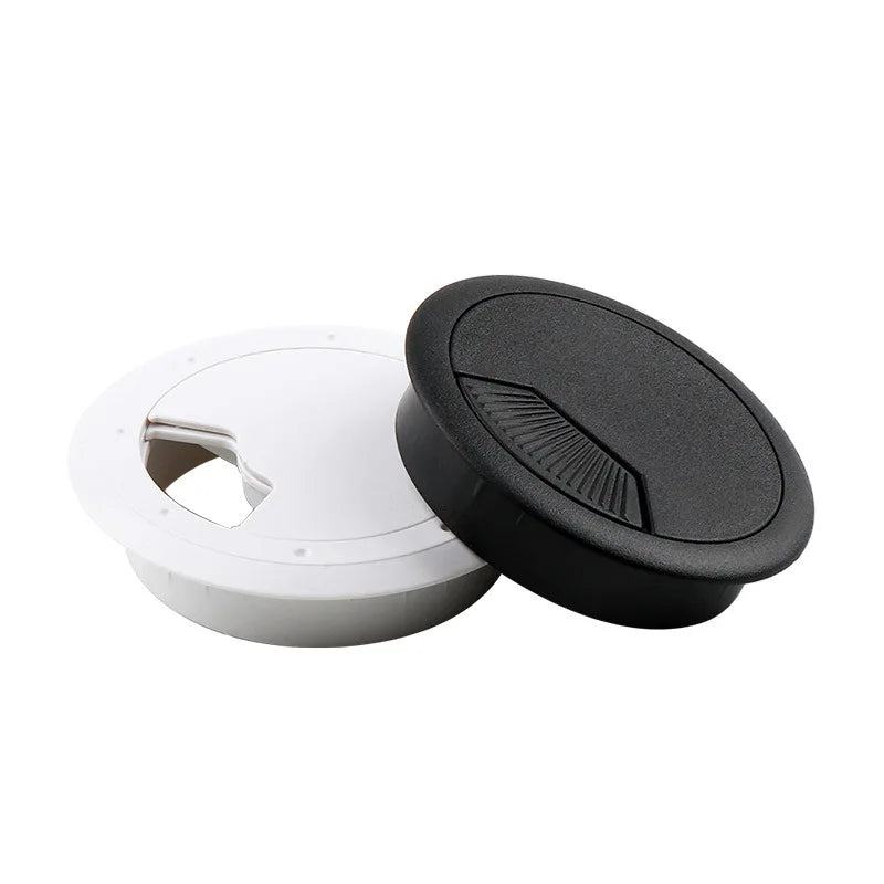 Plastic Cable Box Cable Box Round Cable Box Desk Accessories Threading Hole Computer Desk Accessories Plastic Hole Cover Plate