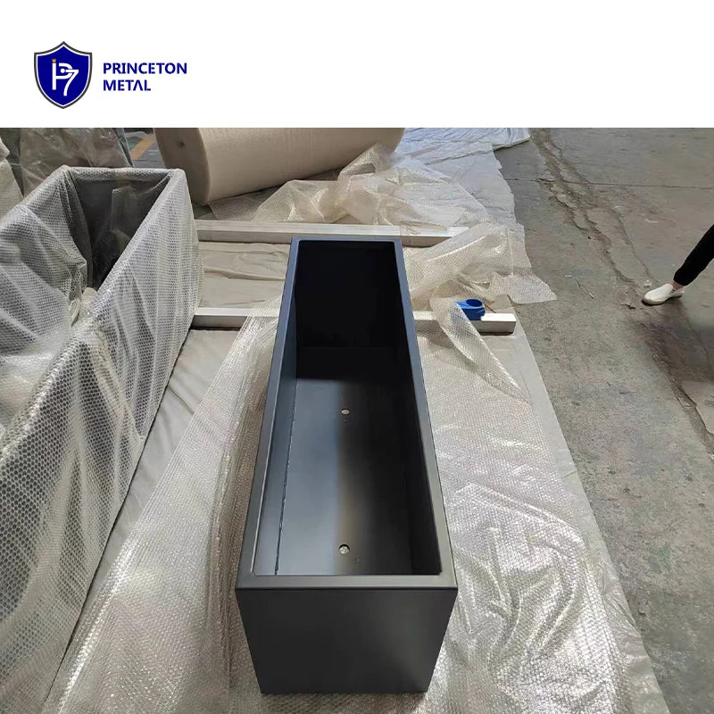 Aluminium Alloy Metal Outdoor Decorative Flowerpot  Raised Garden Bed Greens Planter Box Customized in Size