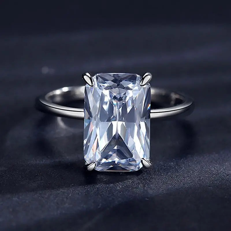 925 Sterling Silver Popular Square Zircon Ring Wedding Diamond Jewelry Fine Jewelry Rings for Women