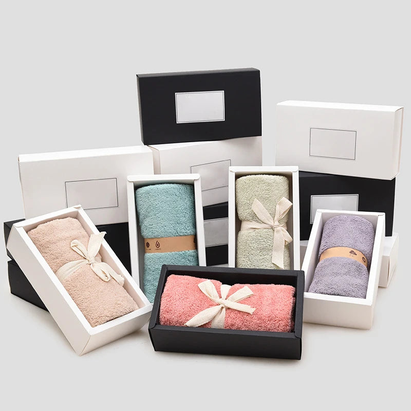 High Quality Thickened Absorbent Microfiber Daily Adult Absorbent Birthday Wedding Single Gift Boxes Face Towel