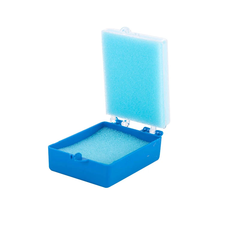 2 Inch Dental Crown Boxes Snap Type Hinged Lid with Two Foam Filliers