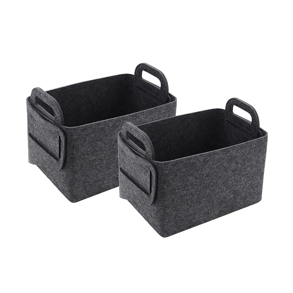 Wholesale Eco-Friendly Multifunction Customized Logo Felt Foldable Storage Basket for Laundry and Toy China Precision Toleran