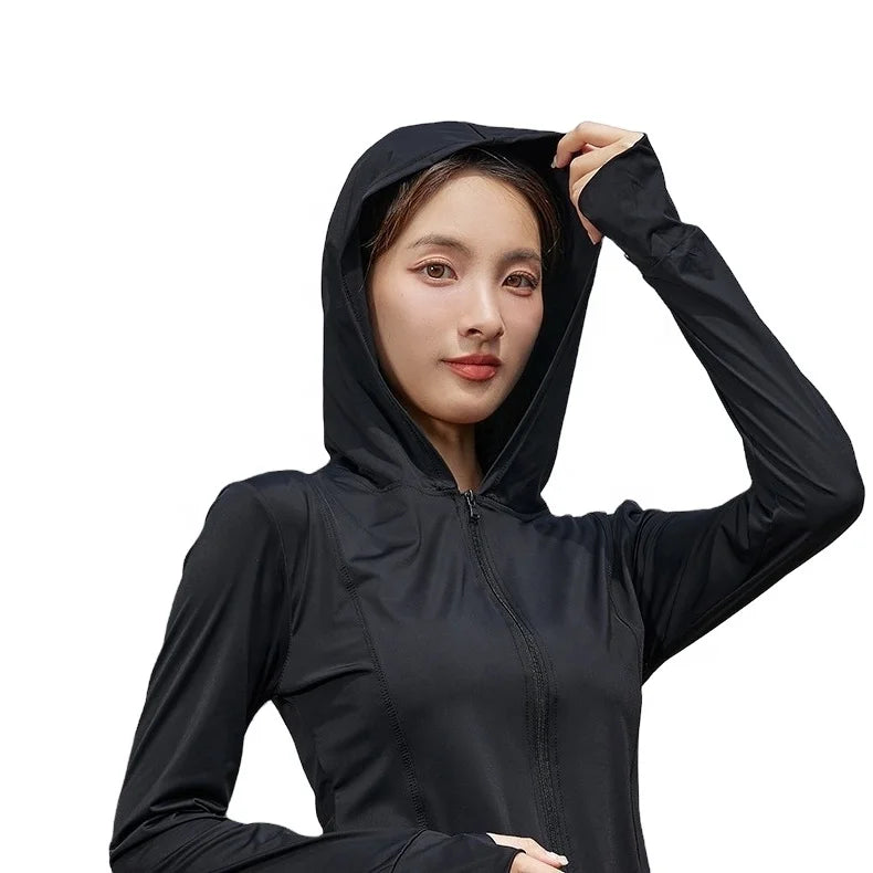 Light and Soft Uv Protection Quick Dry Clothing with Brim Sun Cap Sunscreen Hiking Jackets for Women
