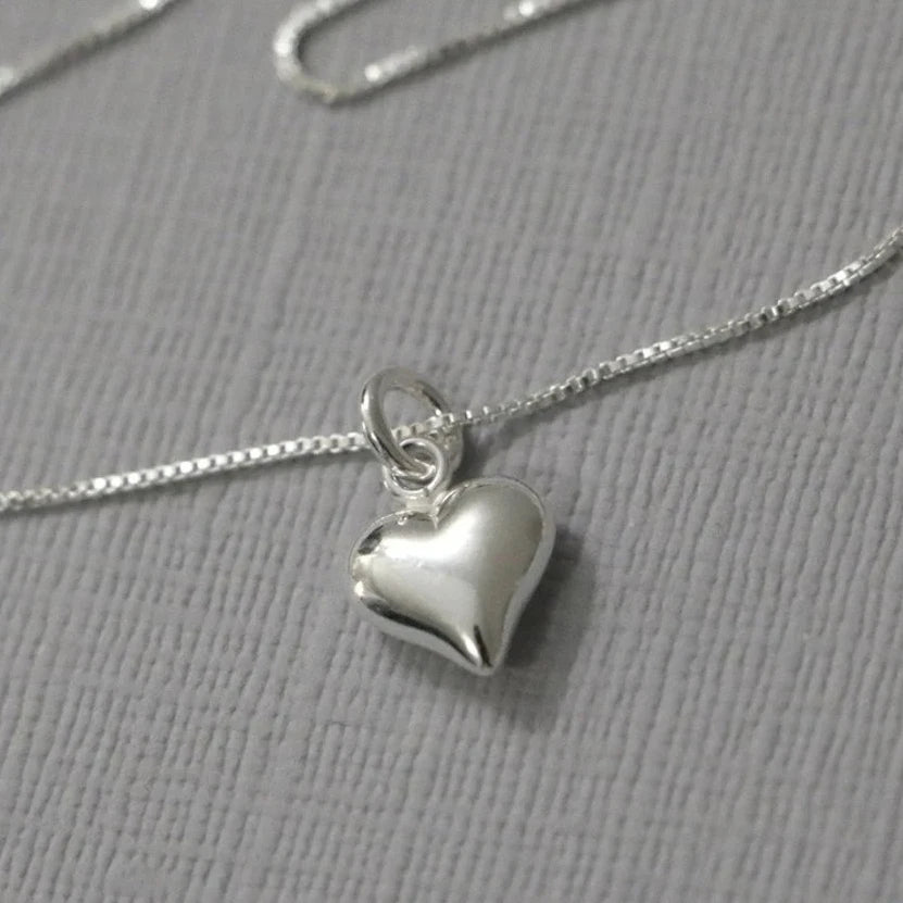 CAOSHI Hot Sell Punk Vintage Style Heart Cool Pendant Necklace Men Women Imitated Rhodium Plated Box Chains Heart Necklaces