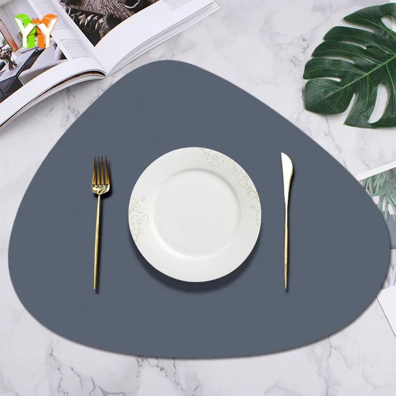 Promotional High Precision Placemats for Dining Table Logo Printing Faux Leather Table Placemat