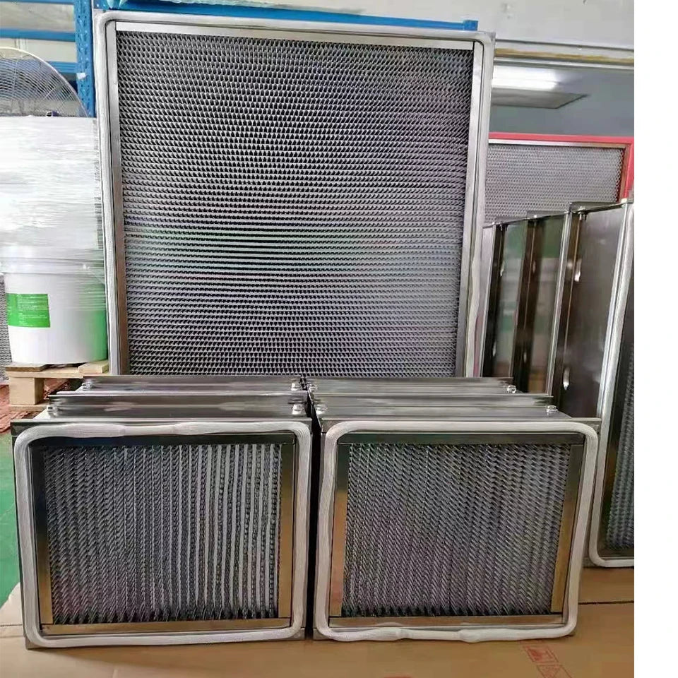 Customized H13 EU13 Filtration Equipment Grade Glass Fiber Hepa HVAC Filter Condit air