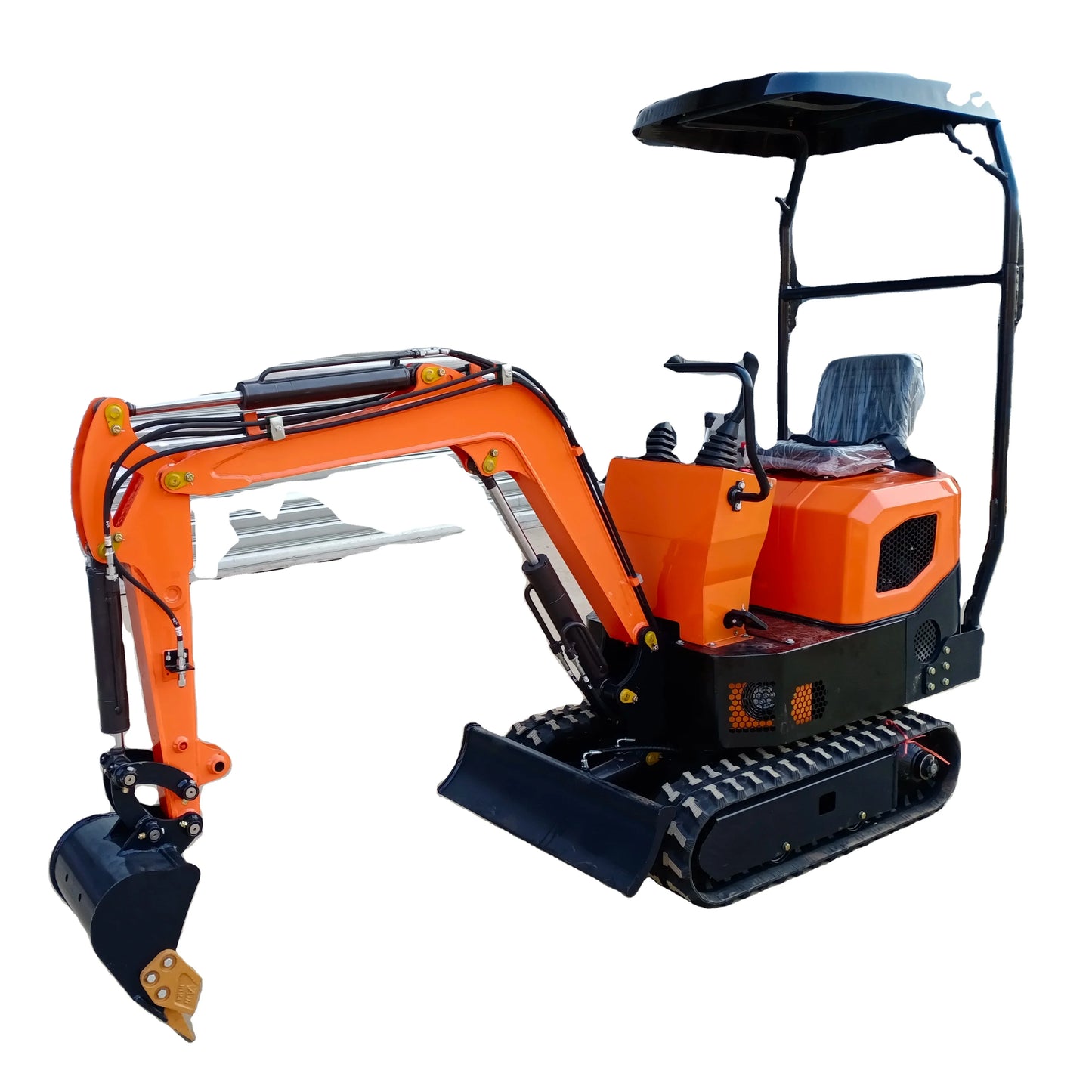 Cheap Price MSANG Towable Backhoe Crawler Excavator HT10C Koop Engine 1 Year Warranty 0.025m Bucket Capacity Boom Swing
