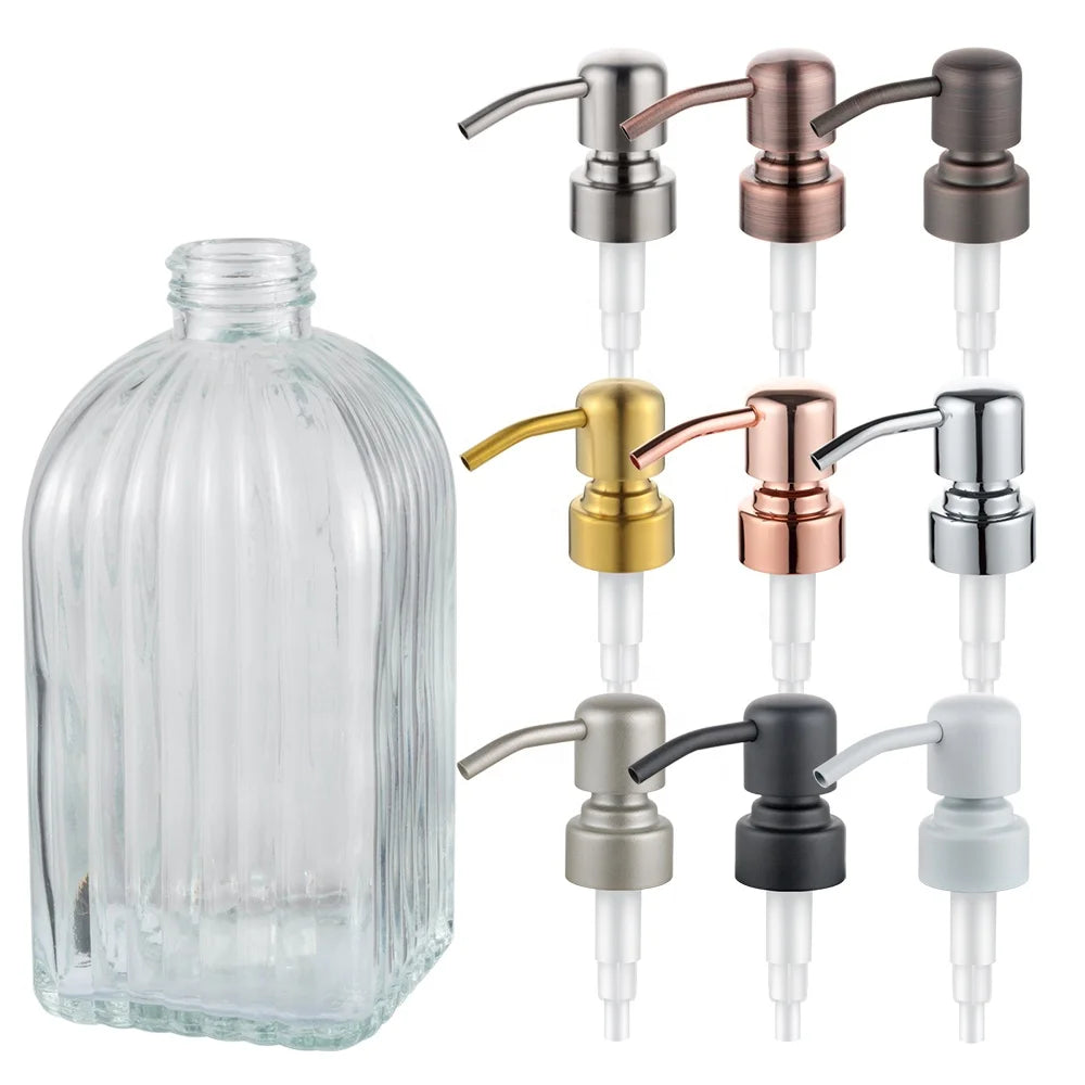 OEM Accept 24/410 28/410 28/400 Manual Dispenser Pump Stainless Steel Soap Metal Lotion Dispenser Liquid Pump in China