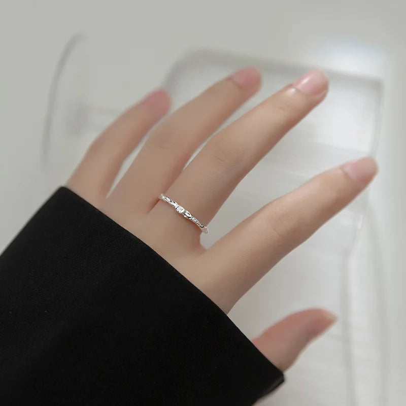 Wholesale S925 Sterling Silver Open Finger Rings Fashionable Trendy Jewelry Zircon for Women for Weddings Parties Anniversari