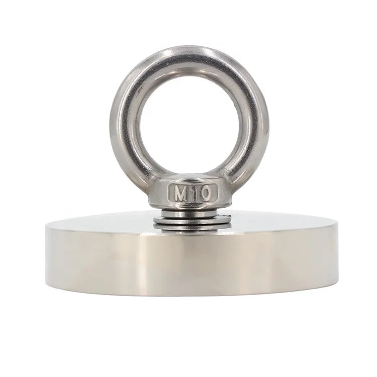 200KG 440LBS N35 D75mm Single Sided Countersunk Hole Round Big Size Neodymium Fishing Magnet