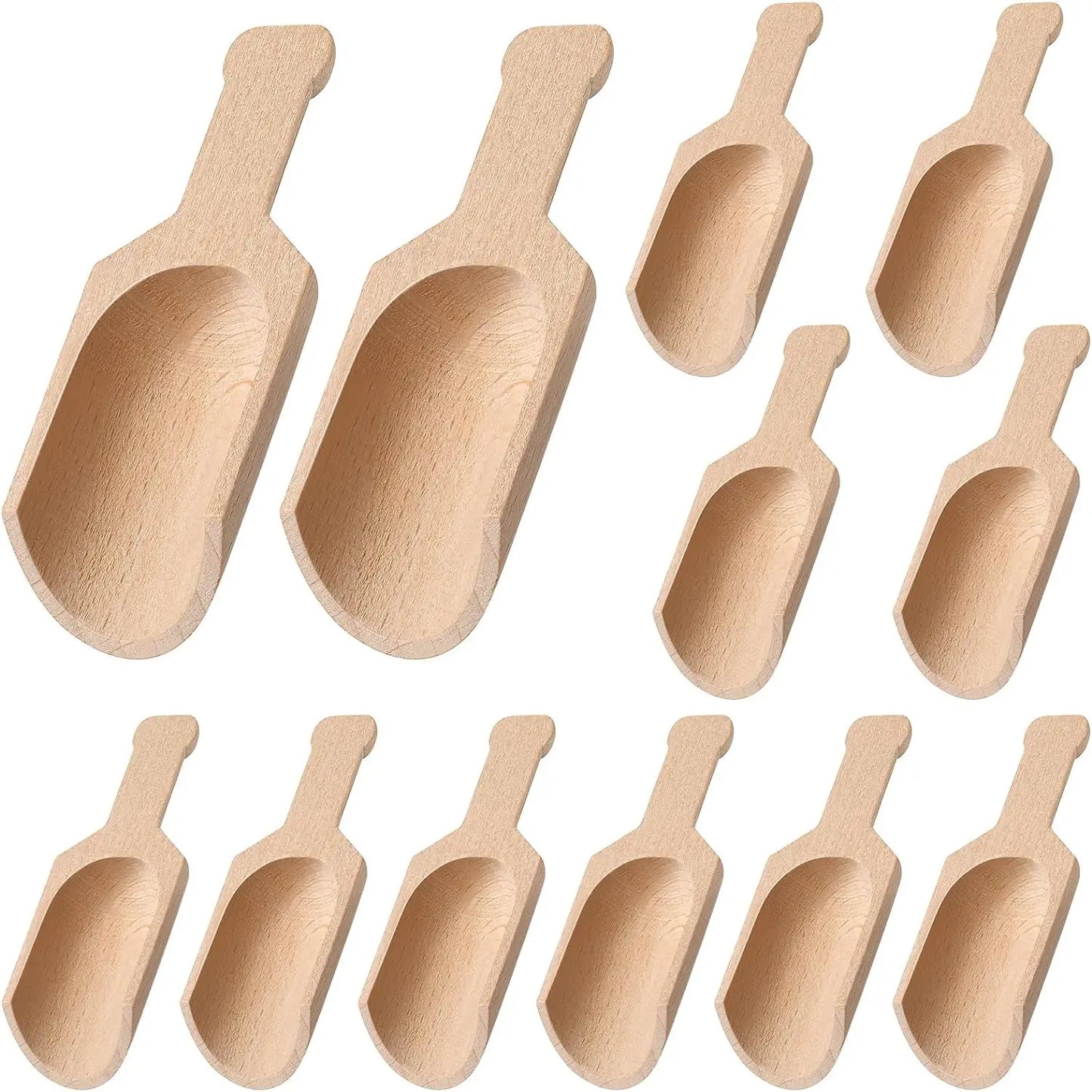Cute Design Eco Friendly Washing Powder Scoops Custom Engrave Logo Small Bath Salt Wooden Spoon Mini Wooden Scoops for Canist