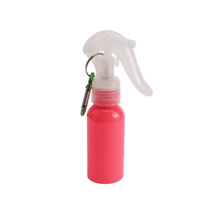 60ML 80ML pink yellow blue Spray Bottle With Mini Trigger Sprayer Keychain Refillable 2 oz 60ml clear Pet Shoulder Round Aloc