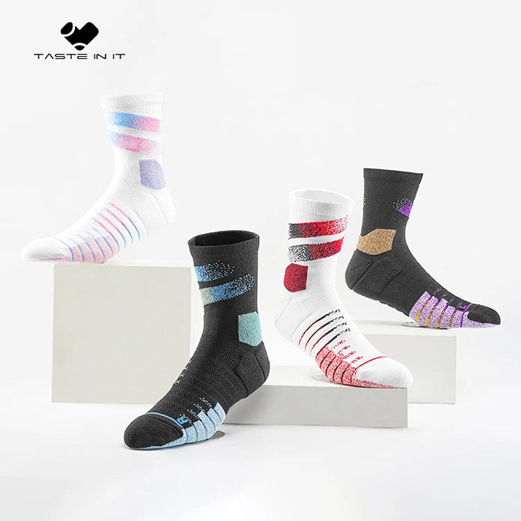 Anti slip  Crew Sports Socks Forsoccer Basketball Custom logo Grip Socks